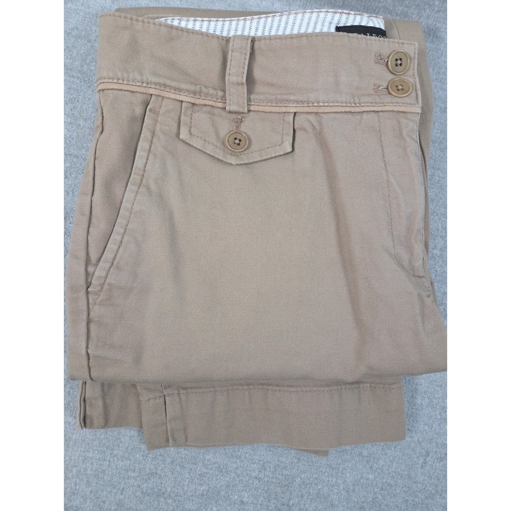 Talbots Women's 6 Signature Crop Ankle‎ Pants Tan Stretch Preppy Career Coastal